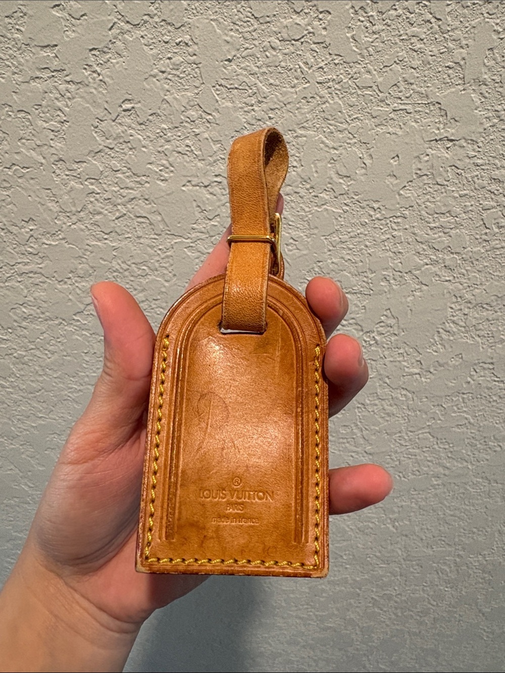 Louis Vuitton Vachetta Leather Luggage Tag Brown